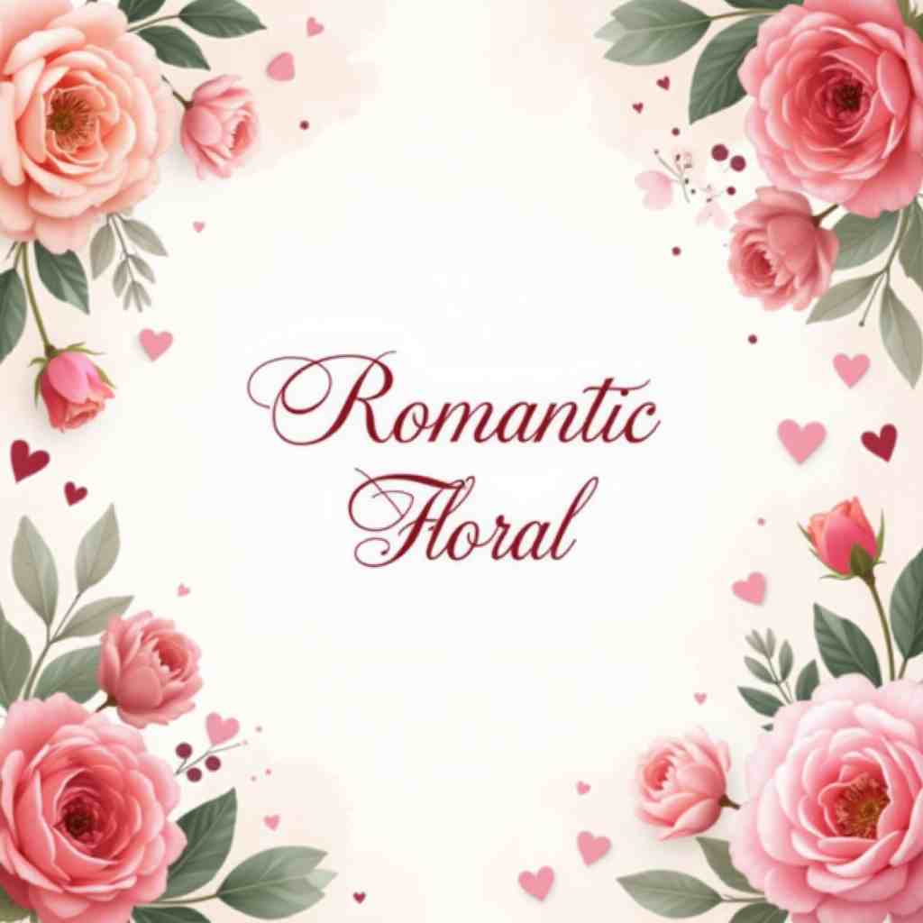 Romantic floral decorative banners vector design